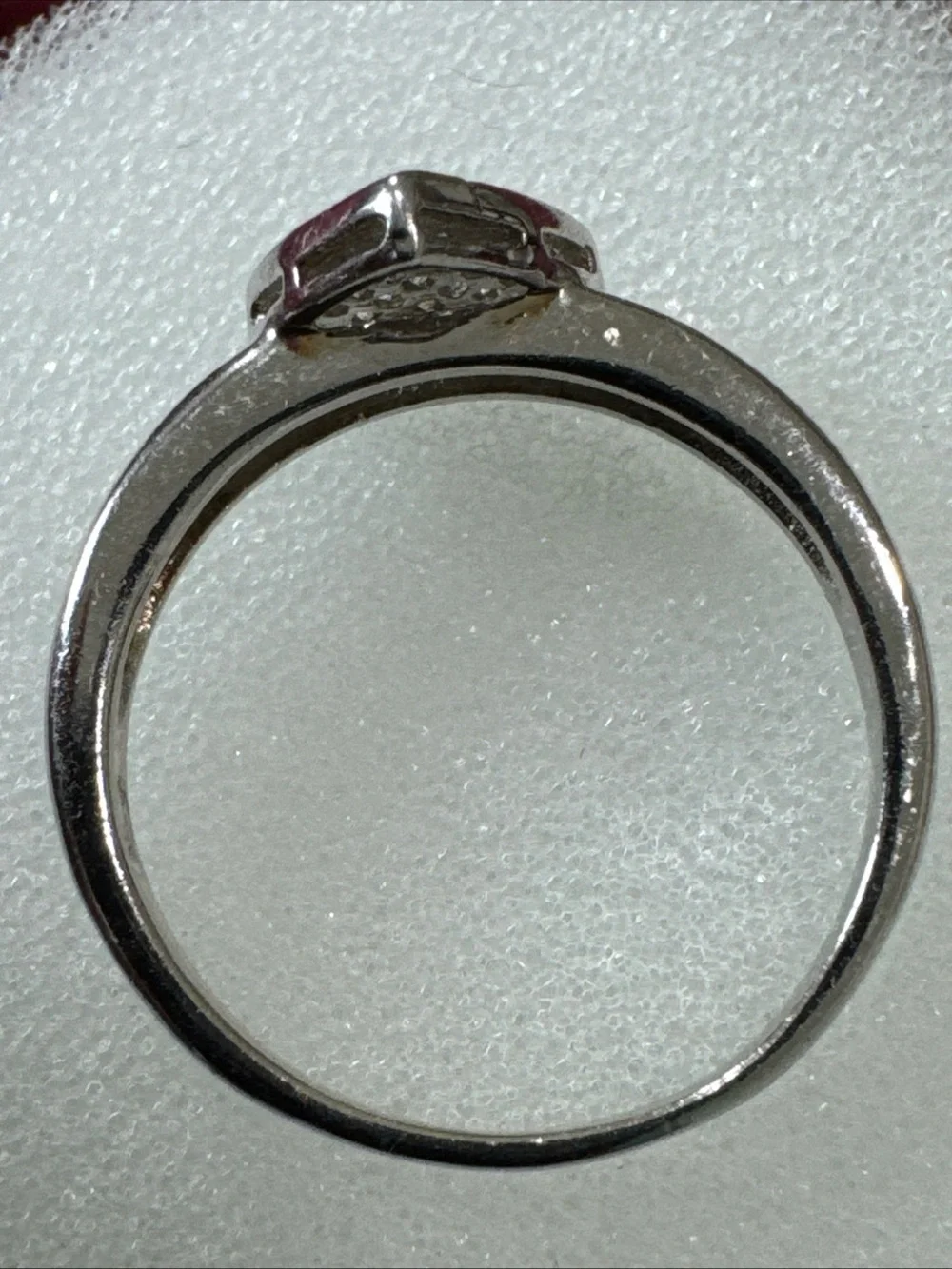 Silver Heart Pavé Ring with Clear Stones - Women's Jewelry